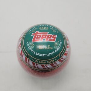 2025 Topps Holiday Baseball Collector’s Tin (59 Cards) | MLB Factory Sealed